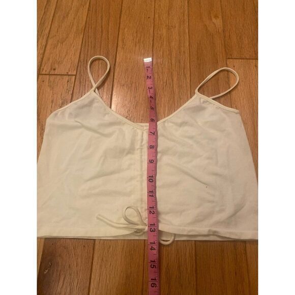 NWOT Poof, women's white cropped thin strap top size small - Picture 6 of 6